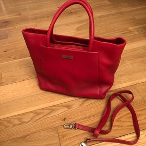 Tumi leather small crossbody tote handbag